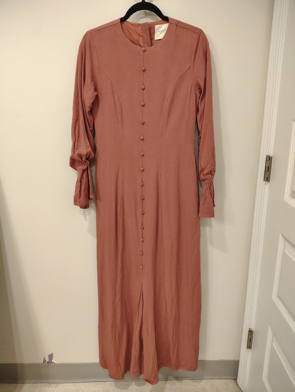 Veiled Deanna Button Front Maxi Dress